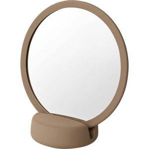 Světle hnědé stolní kosmetické zrcadlo Blomus Sono, výška 18,5 cm