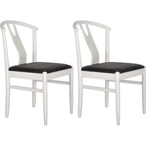Sada 2 bílých jídelních židlí RGE Hugo