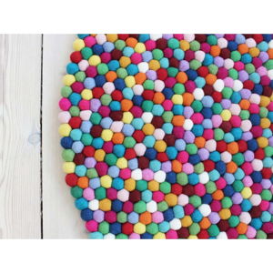 Kuličkový vlněný koberec Wooldot Ball Rugs Multi, ⌀ 140 cm