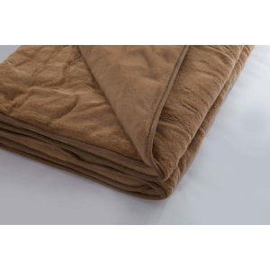 Tmavě hnědá deka z merino vlny Royal Dream Quilt, 220 x 200 cm