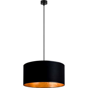 Černé stropní svítidlo s vnitřkem ve zlaté barvě Sotto Luce Mika, ⌀ 40 cm
