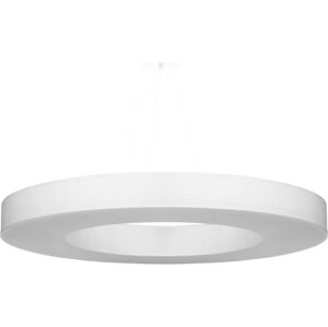 Bílé závěsné svítidlo s textilním stínidlem ø 90 cm Galata Slim – Nice Lamps