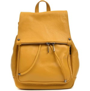 Žlutý kožený batoh Roberta M Aida