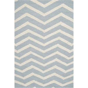 Vlněný koberec Safavieh Edie Light Blue, 243 x 152 cm