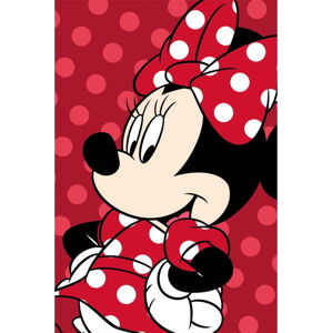 Červená dětská deka z mikroplyše 100x150 cm Minnie – Jerry Fabrics