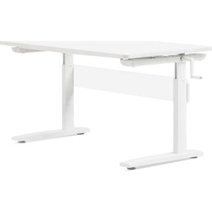 Bílý psací stůl s nastavitelnou výškou Flexa Elegant