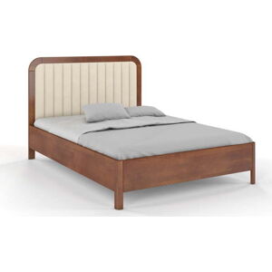 Světle hnědá dvoulůžková postel z bukového dřeva Skandica Visby Modena, 200 x 200 cm