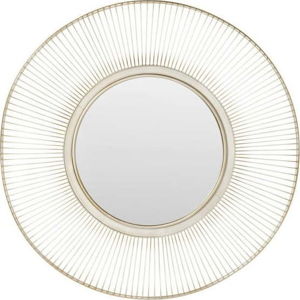 Zrcadlo s rámem ve stříbrné barvě Kare Design Storm Silver, ⌀ 93 cm