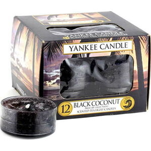 Sada 12 vonných svíček Yankee Candle Černý Kokos, doba hoření 4 hodiny