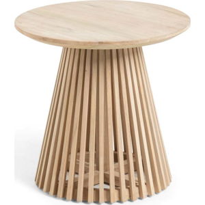 Příruční stolek z teakového dřeva Kave Home Irune, ø 50 cm