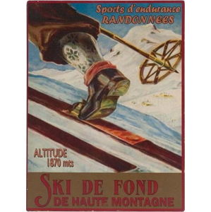 Nástěnná cedule Antic Line Ski de Font, 25 x 33 cm