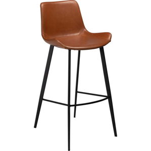 Hnědá barová židle z eko kůže DAN–FORM Denmark Hype, výška 101 cm