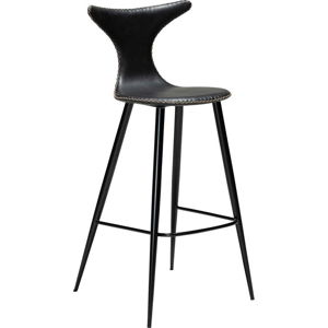 Černá barová židle z eko kůže DAN–FORM Denmark Dolphin, výška 107 cm