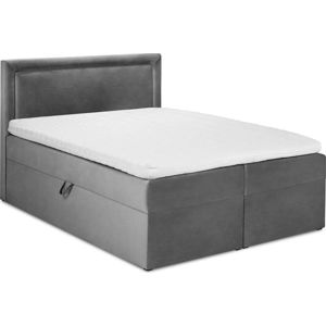 Šedá boxspring postel s úložným prostorem 200x200 cm Yucca – Mazzini Beds