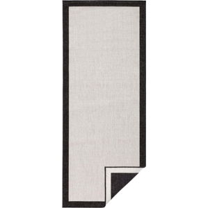 Černo-krémový venkovní koberec Bougari Panama, 80 x 350 cm