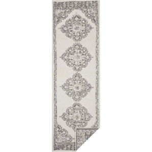 Šedo-krémový venkovní koberec Bougari Cofete, 80 x 250 cm