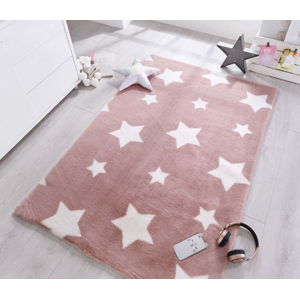 Růžový koberec Flair Rugs Twinkle, 90 x 150 cm