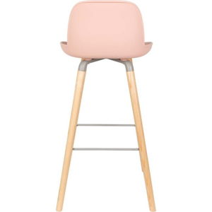 Sada 2 růžových barových židlí Zuiver Albert Kuip Old Pink, výška sedu 75 cm