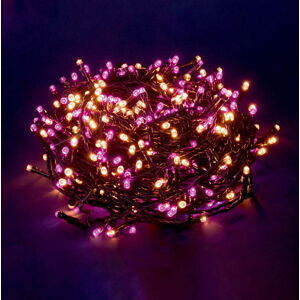 Růžovo-béžový světelný LED řetěz Casa Selección, 500 světýlek