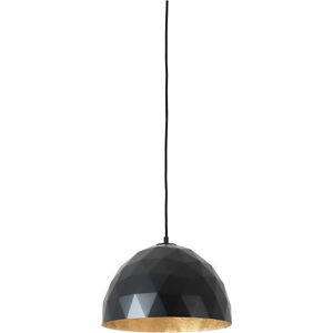 Černé závěsné svítidlo s detailem ve zlaté barvě Custom Form Leonard, ø 35 cm
