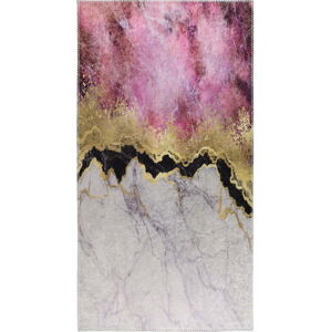 Bílo-růžový pratelný koberec běhoun 80x200 cm – Vitaus