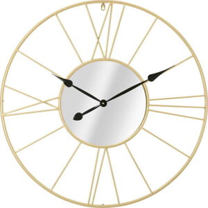 Nástěnné hodiny ve zlaté barvě Mauro Ferretti Vionae, ⌀ 80 cm