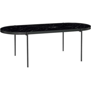 Černý stůl se skleněnou deskou Hübsch Table, délka 120 cm