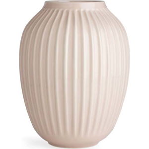 Světle růžová kameninová váza Kähler Design Hammershoi, ⌀ 20 cm