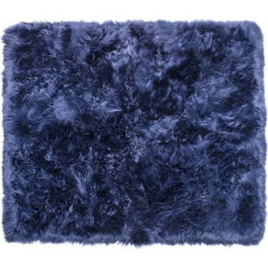 Tmavě modrý koberec z ovčí kožešiny Royal Dream Zealand Sheep, 130 x 150 cm