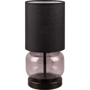 Černo-fialová stolní lampa s textilním stínidlem (výška 28,5 cm) Elio – Trio