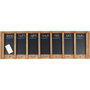 Nástěnná tabule s týdenním plánovačem PT LIVING Wood, 80 x 25 cm