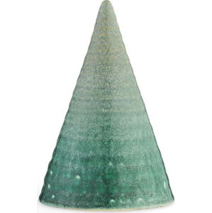 Tyrkysová kameninová dekorativní soška Kähler Design Glazed Cone Aqua, výška 15 cm