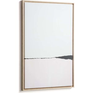 Bílý obraz v rámu La Forma Abstract, 60 x 90 cm