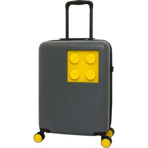 Šedo-žlutý dětský kufr na kolečkách se zámkem LEGO® Urban 20