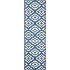 Modrý koberec běhoun 250x80 cm Nordic - Hanse Home