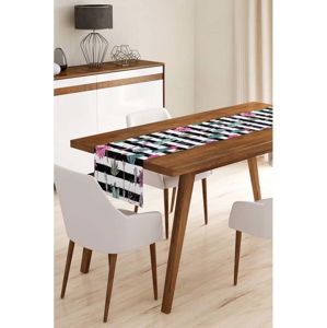 Běhoun na stůl z mikrovlákna Minimalist Cushion Covers Cactus Stripes, 45 x 145 cm