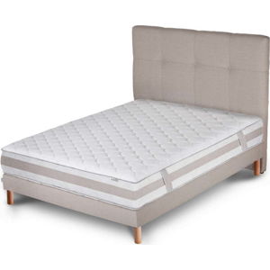Světle šedá postel s matrací Stella Cadente Maison Saturne, 160 x 200 cm