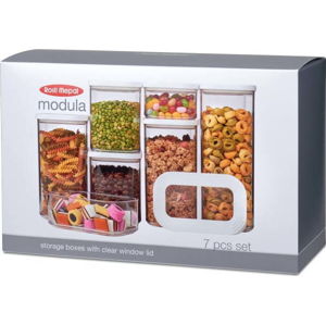 Set 7 úložných boxů na potraviny Mepal Modula Starter