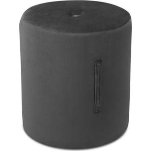 Tmavě šedý puf Mazzini Sofas Fiore, ⌀ 40 cm