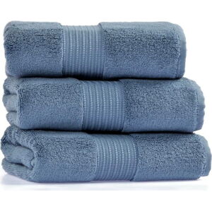 Sada 3 modrých bavlněných ručníků L'appartement Chicago, 30 x 50 cm