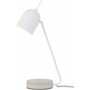 Bílá stolní lampa s betonovým podstavcem Citylights Madrid