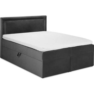 Tmavě šedá boxspring postel s úložným prostorem 160x200 cm Yucca – Mazzini Beds