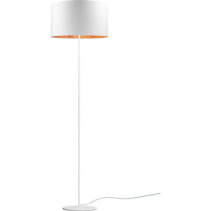 Bílá stojací lampa s detailem v měděné barvě Sotto Luce Mika, ⌀ 40 cm