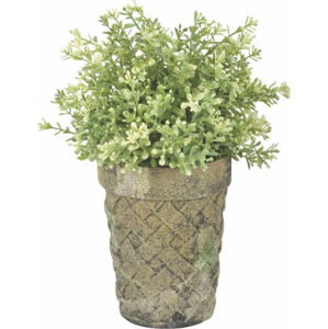 Zelenohnědý terakotový květináč Esschert Design