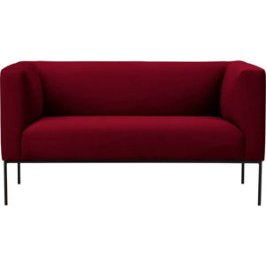 Červená sametová dvoumístná pohovka Windsor & Co Sofas Neptune