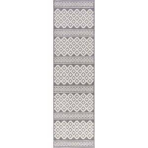 Šedý pratelný běhoun z žinylky 60x240 cm Jhansi – Flair Rugs