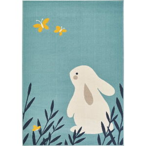Dětský modrý koberec Zala Living Design Bunny Lottie, 120 x 170 cm