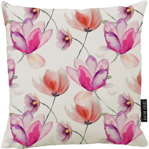 Povlak na polštář Butter Kings z bavlny Pink Tulips, 45 x 45 cm