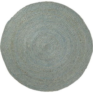 Modrý jutový koberec La Forma Dip, Ø 100 cm