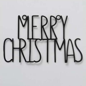 Černá nástěnná vánoční dekorace Boltze Merry Christmas